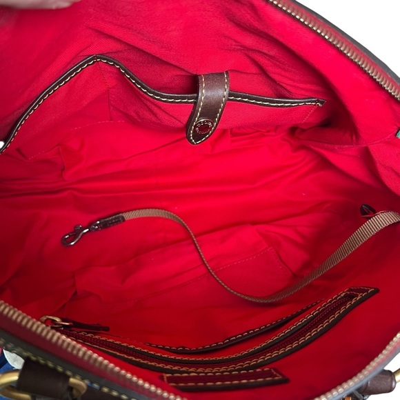 Dooney & Bourke Florentine Toledo Medium Mail Bag Satchel Chestnut Brown Leather - Picture 7 of 16